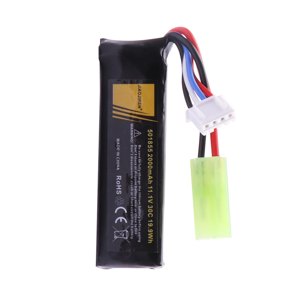 501855 11.1V 2000mAh 3S batteria Li-po per pistola per giocattoli ad acqua/parti automatiche di Paintball Rifle