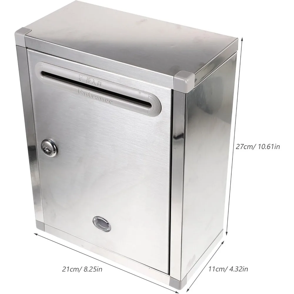 حامل صندوق بريد بقفل داخلي وخارجي، صندوق تخزين صحف آمن على الحائط لتوصيل البريد الآمن