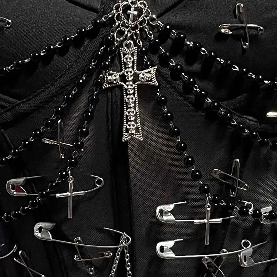 トップス ozz Croce black foodie Goth Gothic トップス ozz Croce