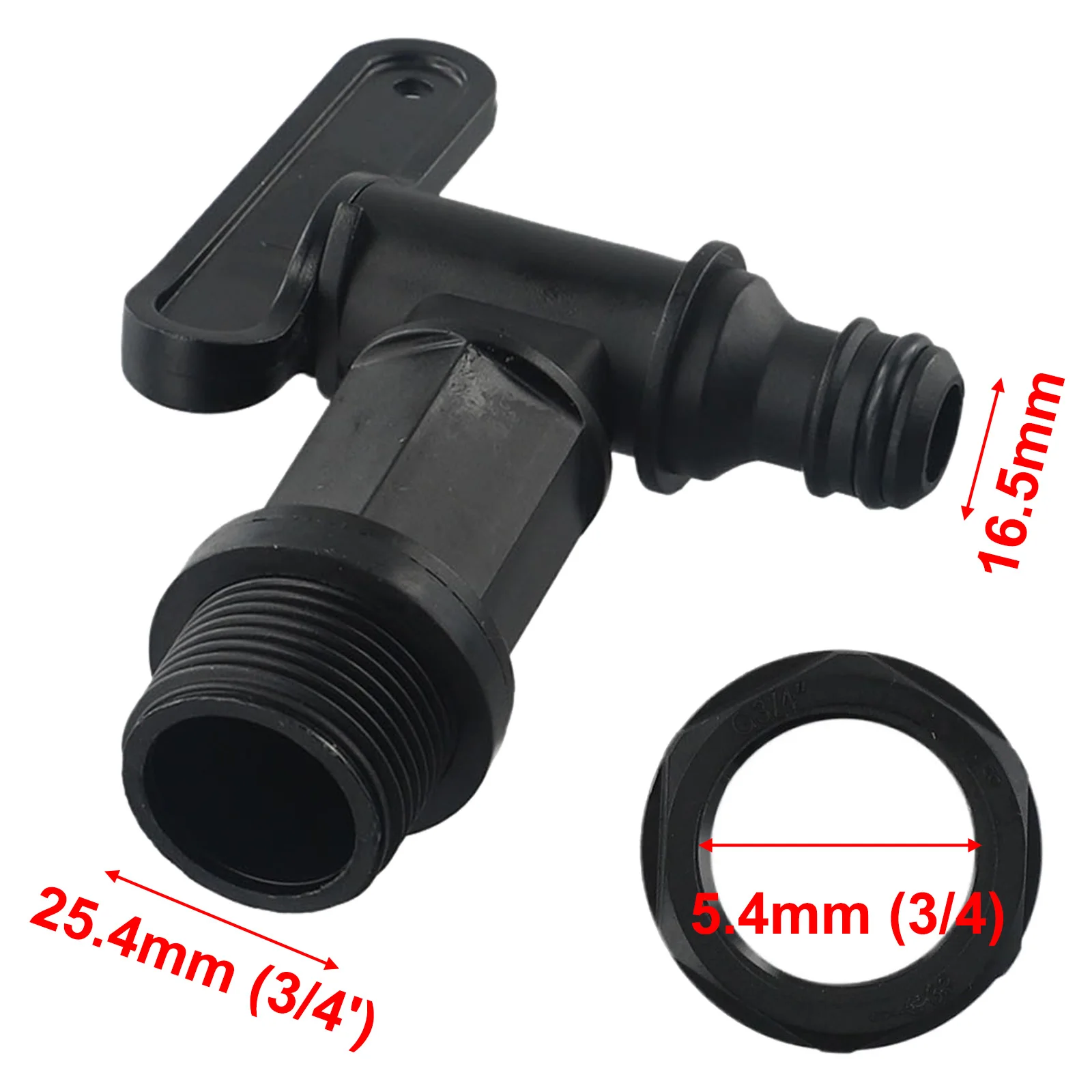 2pc Replacement IBC Barrels Water Butt Tap Rain Barrels Water Tank 3/4 Inch Faucet Garden Water Barrels Water Tank Spout Valve