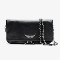 Zadig bag Luxury Designer Brand Women Wings Classic Zv Bags Vintage Black Rocky Studded Shoulder Crossbody Party Sachet
