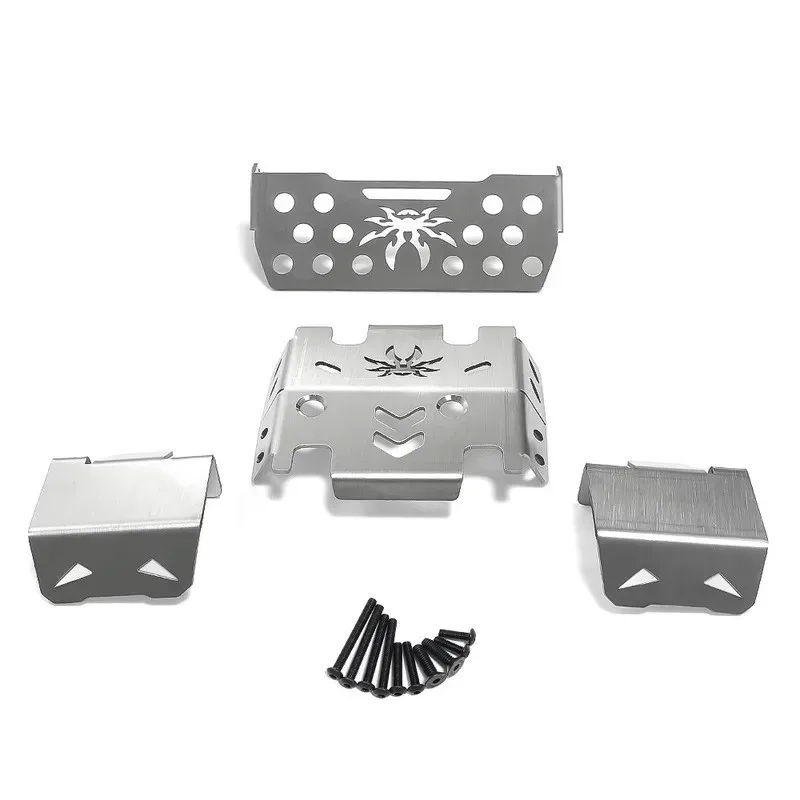 Edelstahl Metall Stoßstange Chassis Rüstung Schutz Skid Platte HD6100 Für Croboll 1/7 MK07 JK07 RC Auto Verbesserte Teile