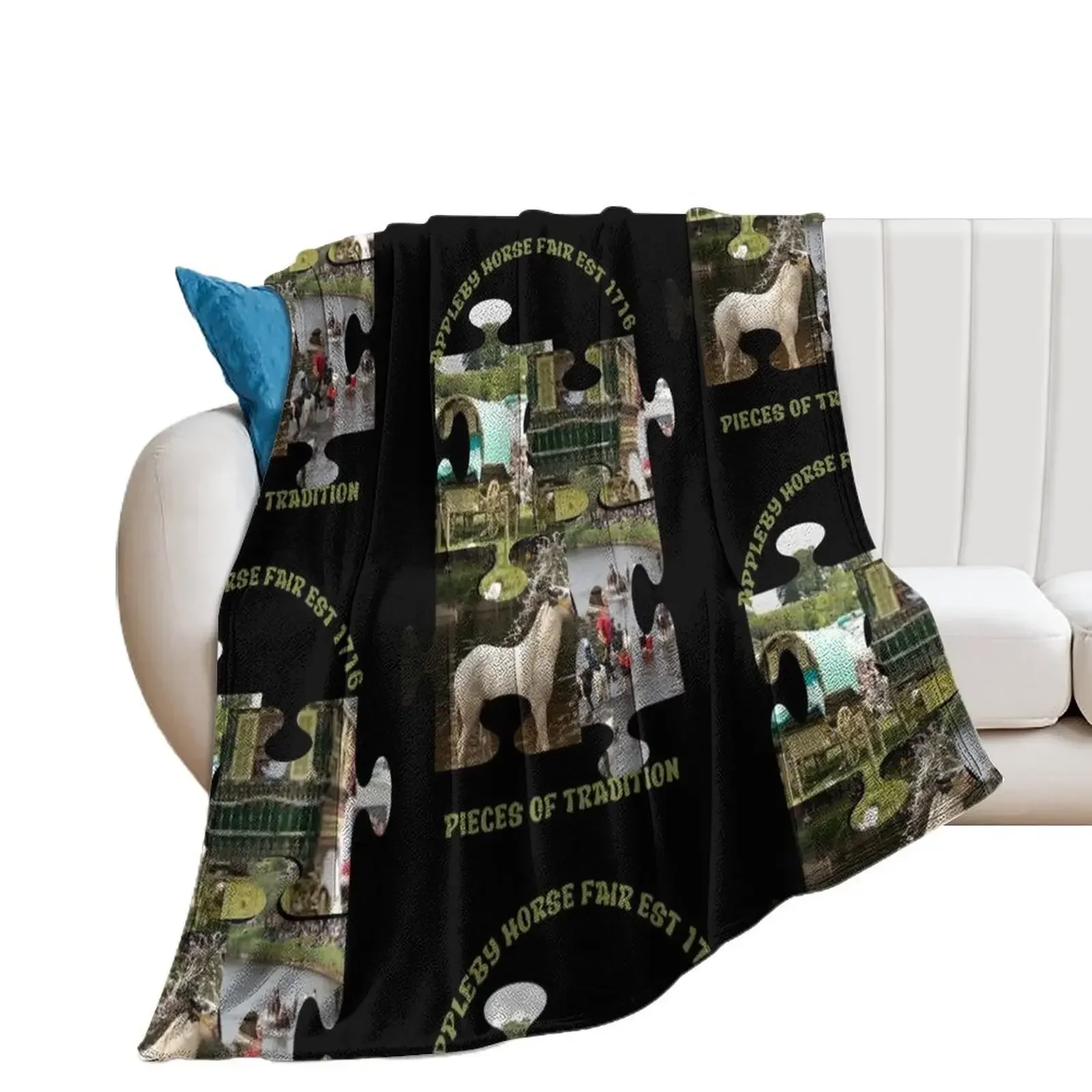 Appleby fair Gypsy history pieces of tradition Throw Blanket Cute Plaid Winter beds Hairy Blankets