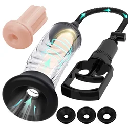 Penis Vacuum Pump with Pocket Pussy Male Masturbator Cup Enlargement Extend Pump Men Stronger Bigger Erections Adult Sex Toys 18