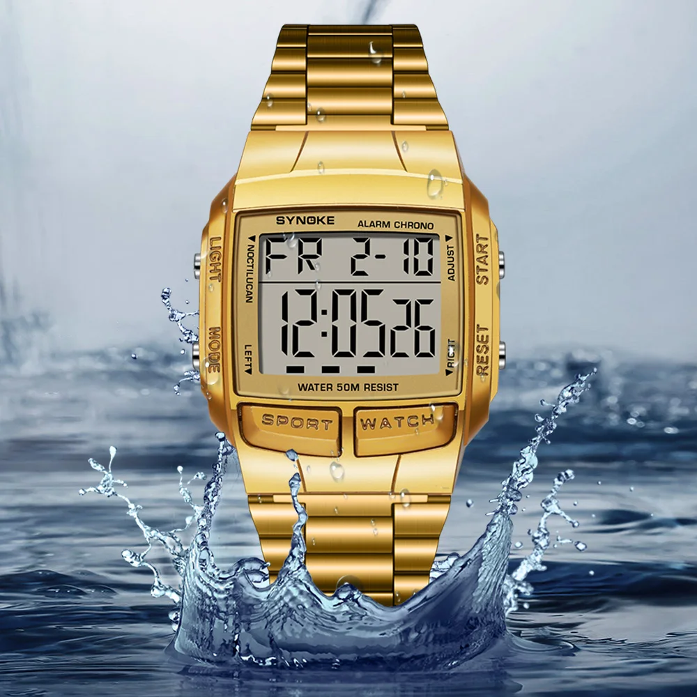 SYNOKE Military Sports Watches Electronic Men Watches Top Brand Luxury Male Clock Waterproof LED Digital Watch Relogio Masculino