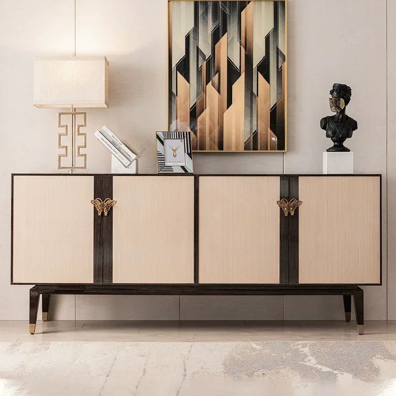 

American light luxury simple creative home living room entrance porch cabinet color matching four chest cabinet