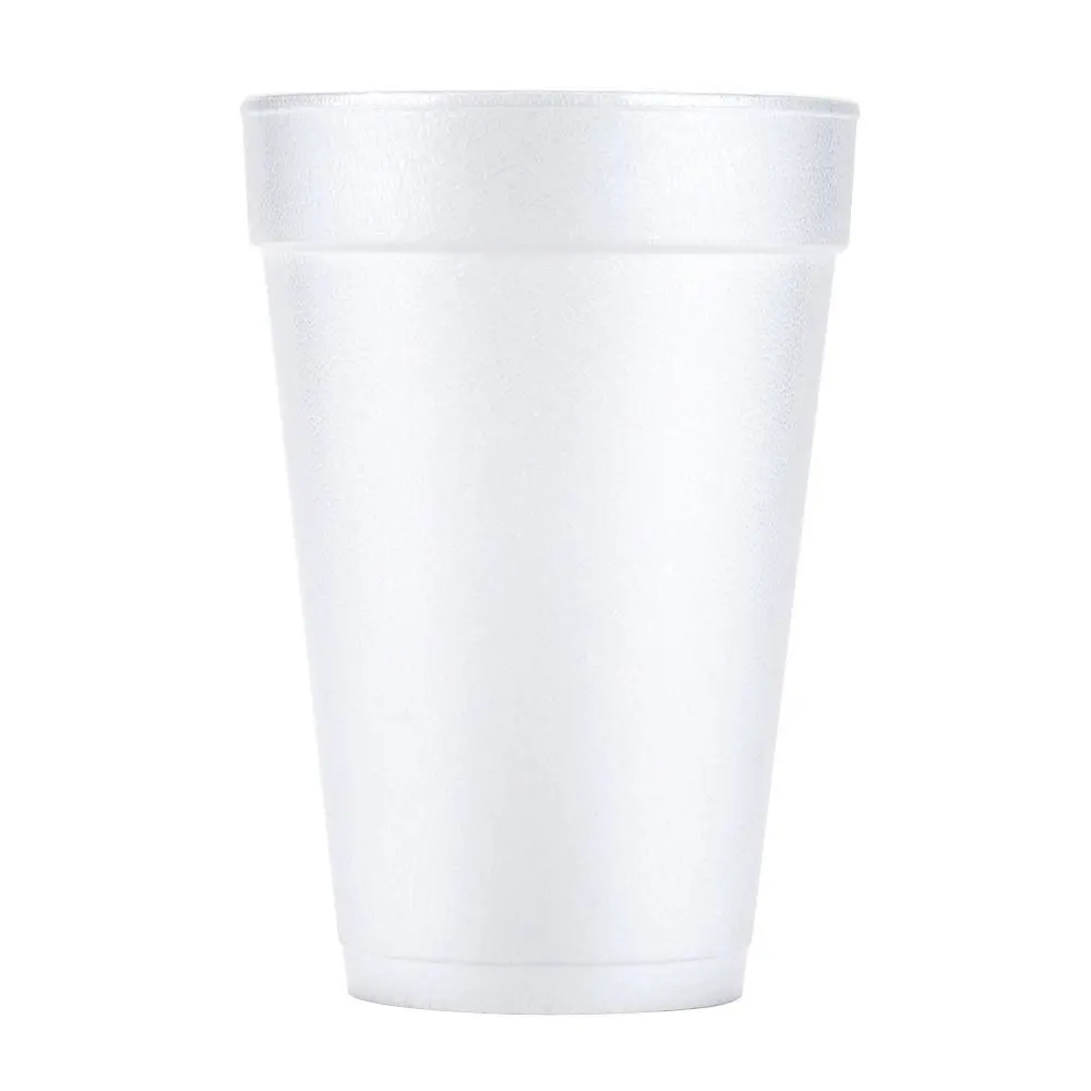 16J16 Foam Drink Cups, 16oz, White, 25 per Bag (Case of 40 Bags)