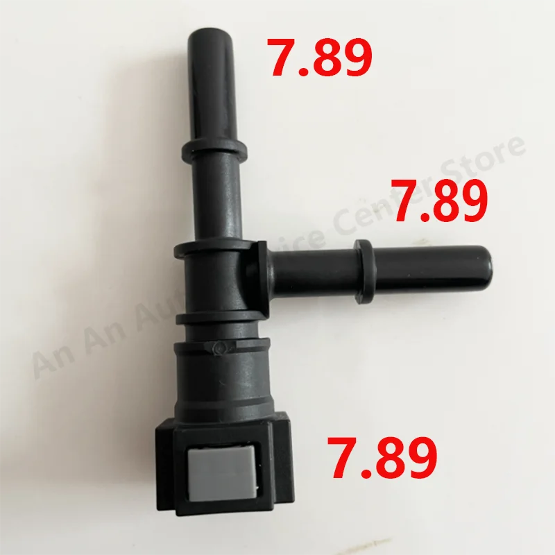 1Pcs 7.89 9.49 Tee Connector Car Fuel Line Coupler Hose Quick Connect Rubber Nylon Oil Line Pipe Adapter