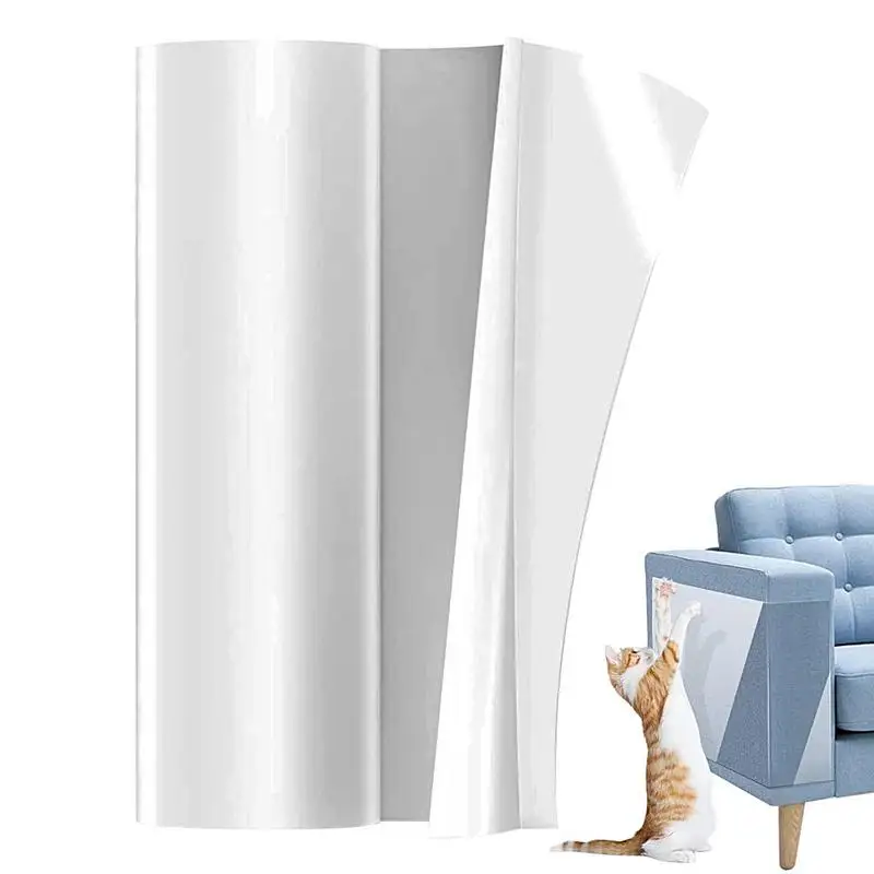 Clear Cat Scratch Guards Furniture Corner Guard Pvc Training Pad Furniture Flexible Vinyl Protector Paw Pad For Sofa Couch Door