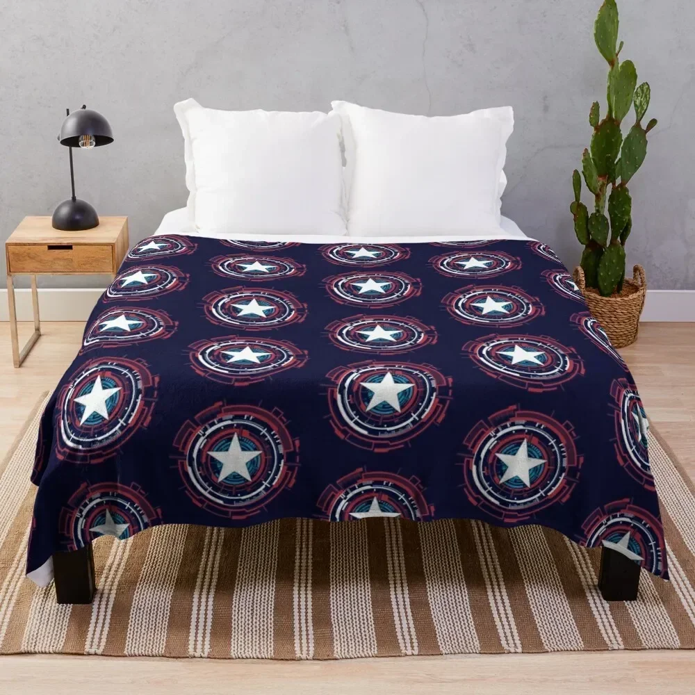 

America Hero Futuristic Logo Throw Blanket