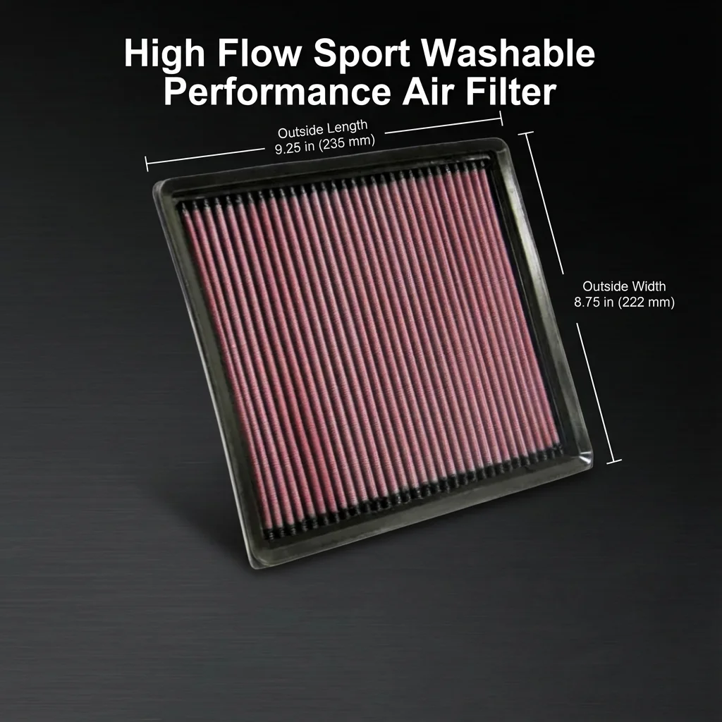 For Chevy Chevrolet Impala W Monte Carlo V6 SS Malibu 3.5 3.9 5.3 V8 LS4 Gas 2006-2011 High Flow Performance Air Filter 33-2334