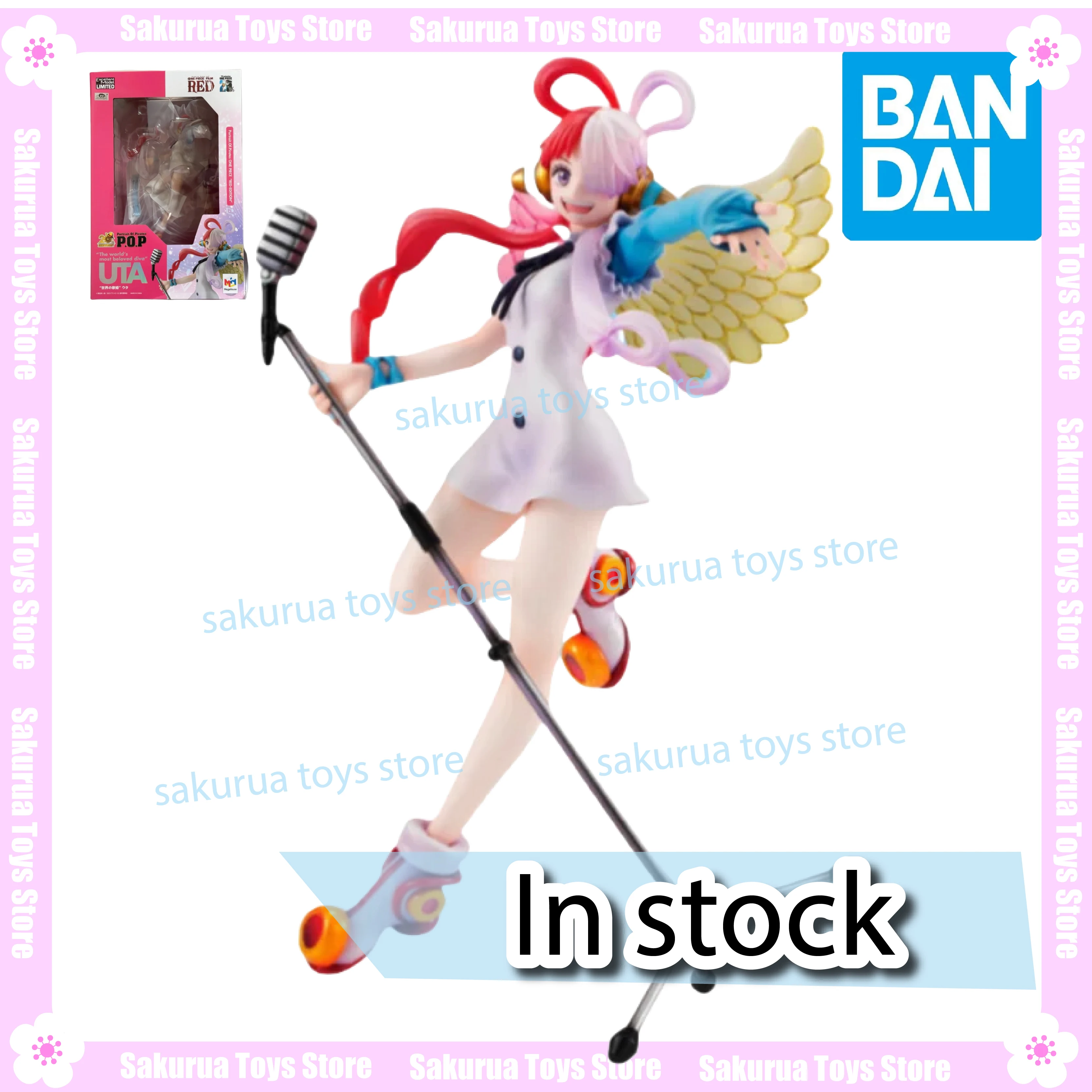 

В наличии Bandai, натуральная фигурка MegaHouse Pirate King of Navy POP, красноволосая певица Uta, двойная фигурка, коллекция фигурок, подарок