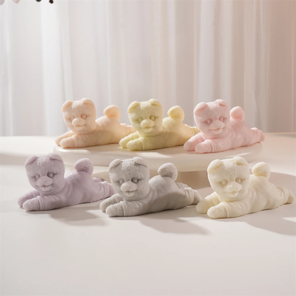 

Cute Puppy Silicone Candle Mold Animal Pet Puppy Soy Wax Silicone Mould Figurine Dog Lover Home Decor