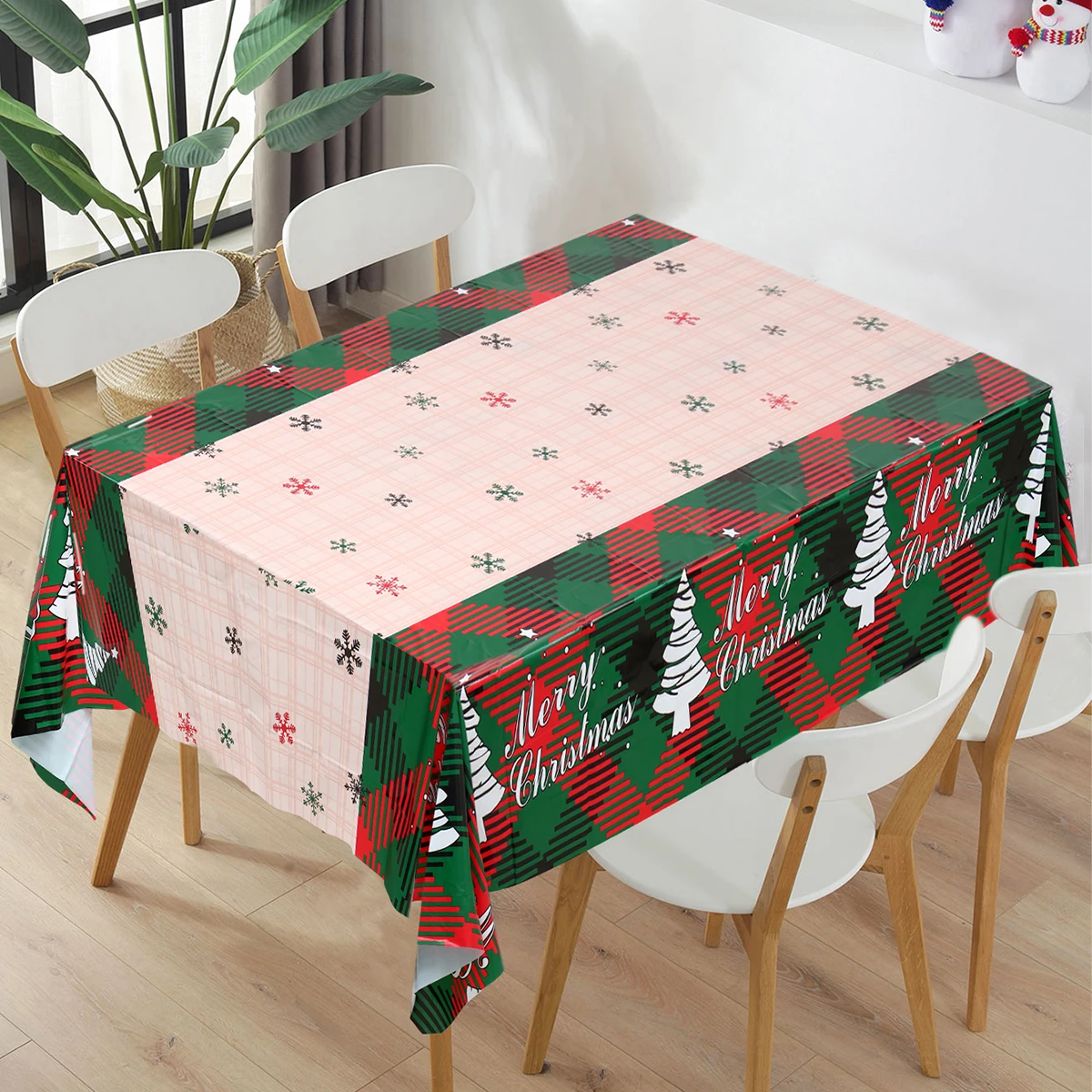 

Christmas Tablecloth Merry Christmas Decoration for Home 2024 Snowman Table Cover Xmas Ornament Navidad Natal New Year Gift 2025