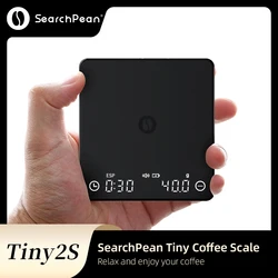 SearchPean Tiny2S Espresso Coffee báscula de cocina Johanan/S1 Mini temporizador inteligente USB 2kg/0,1g enviar almohadilla hombre mujer regalo