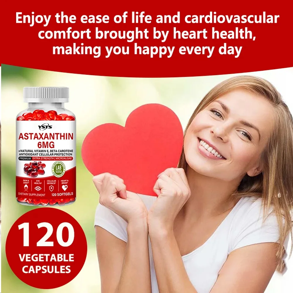 Astaxanthin Capsules - The Best, Astaxanthin of Excellent Quality for Humans, Astaxanthin 100%,Cardiovascular Health