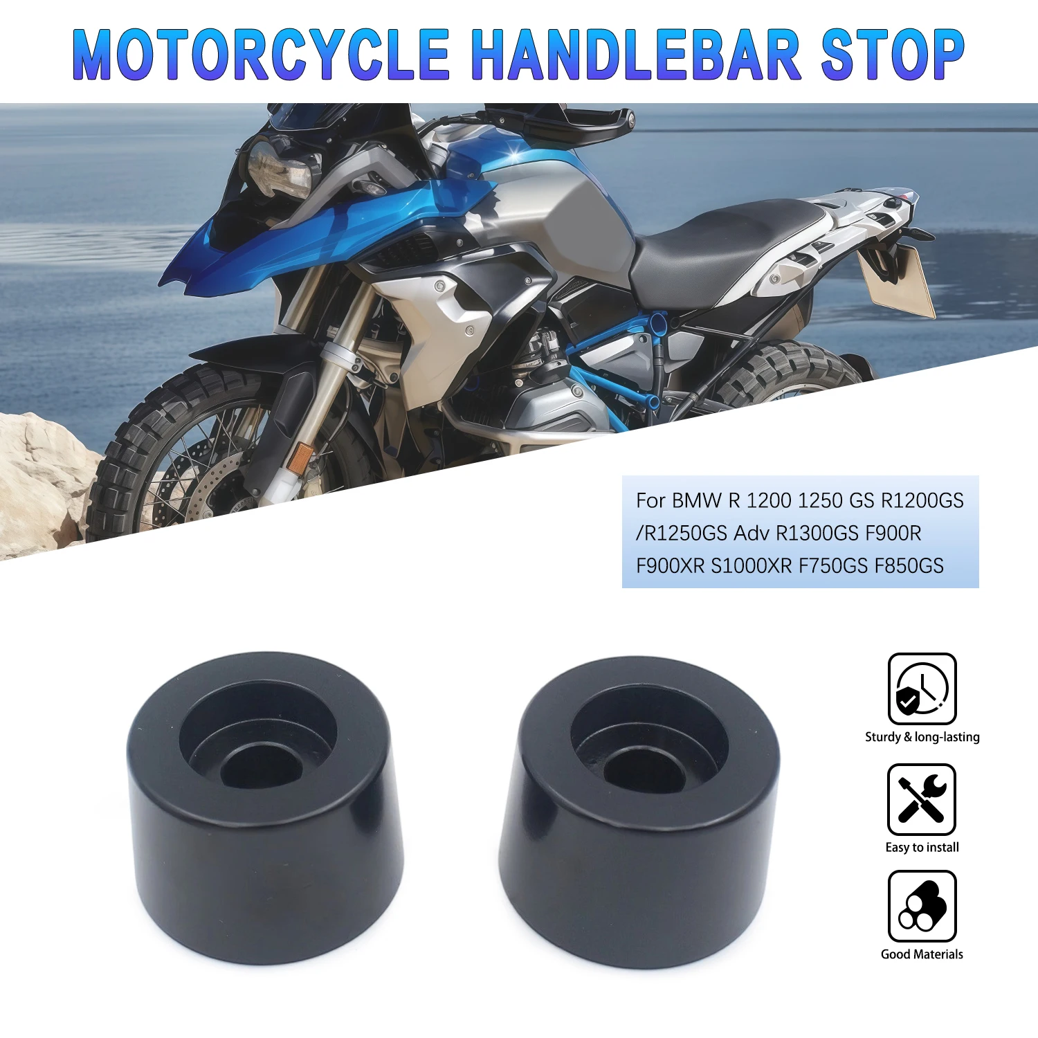 For BMW R 1200 1250 GS R1200GS/R1250GS Adventure R1300GS F900R XR S1000XR F750GS F850GS 2021 Accessories Moto Handle Bar End
