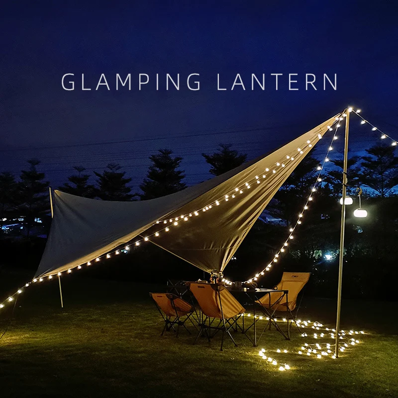Glampling Camp Light 50M Garland LED Ball String Light Christmas Fairy String Decorative Light for Home Wedding Party Decoration