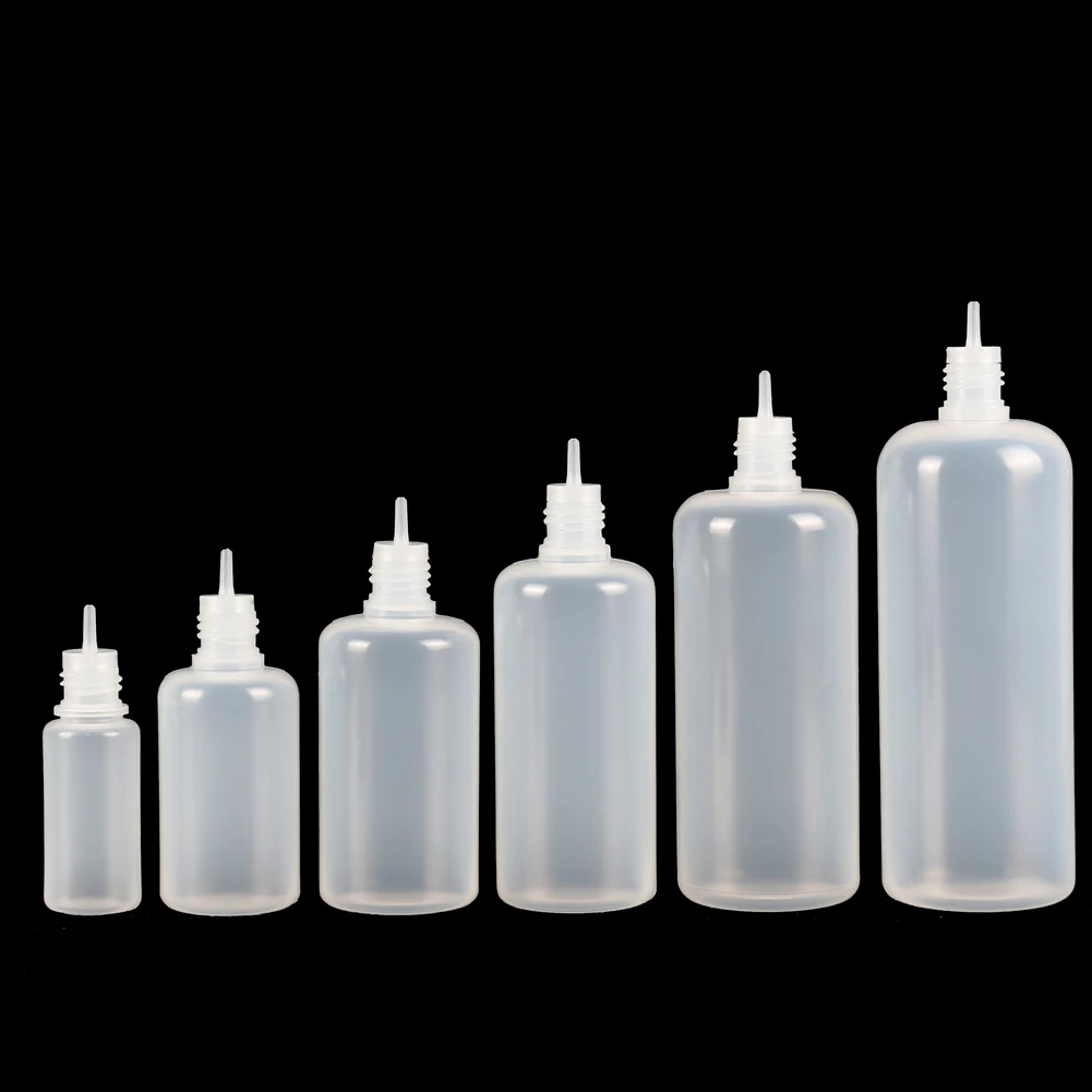 10pcs 3/5/10/15/20/30/50/100/120 ml Empty LDPE Plastic E Liquid Juice Dropper Eye Squeezable Bottles Long Tip Cap Vape Container