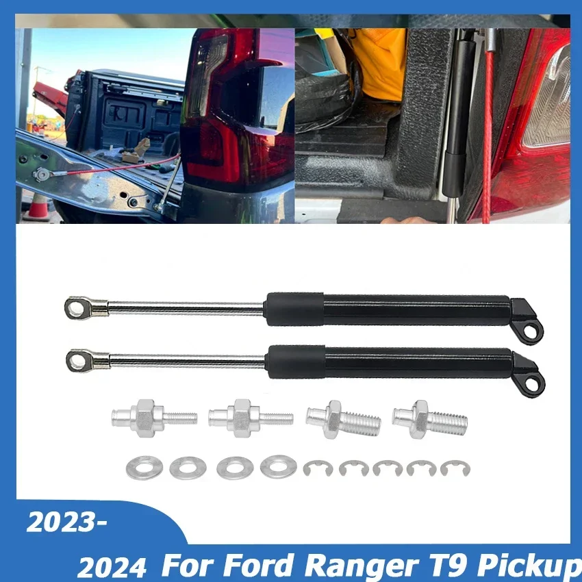 

For Ford Ranger T9 Pickup 2023-2024 Next-Gen Rear Tailgate Assist Shock Gas Strut Lift Support Slow Down Damper Car Accessories