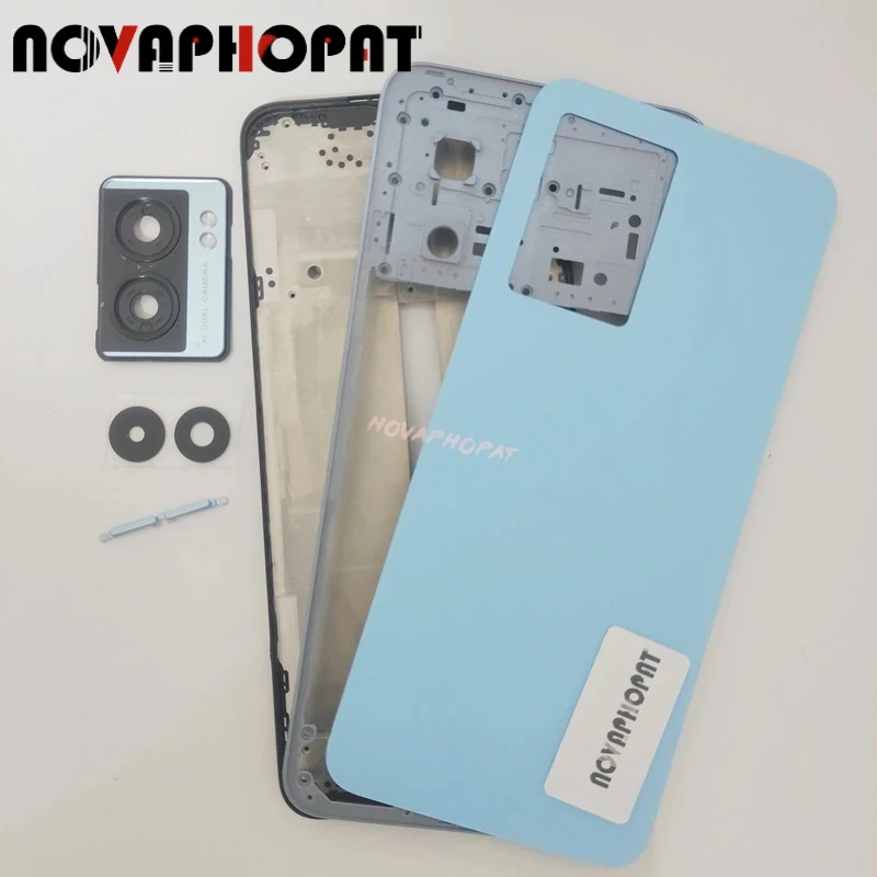 

LCD Faceplate Frame Middle Bezel For Oppo A57 5G Battery Cover Back Rear Door Full Housing Camera Glass Lens Side Key Button