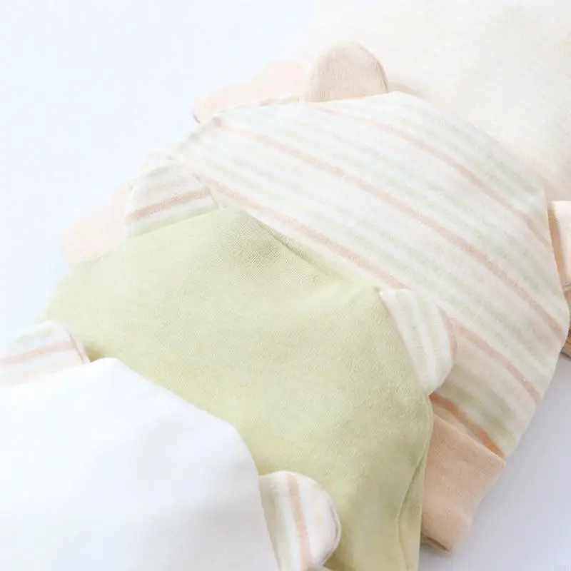 K1KC Infant Beanie Caps Baby Hospital Hat Newborn Bear Ear Bone-less Hat Muslin Headwear for Infant 0-3Month Baby Photo Props