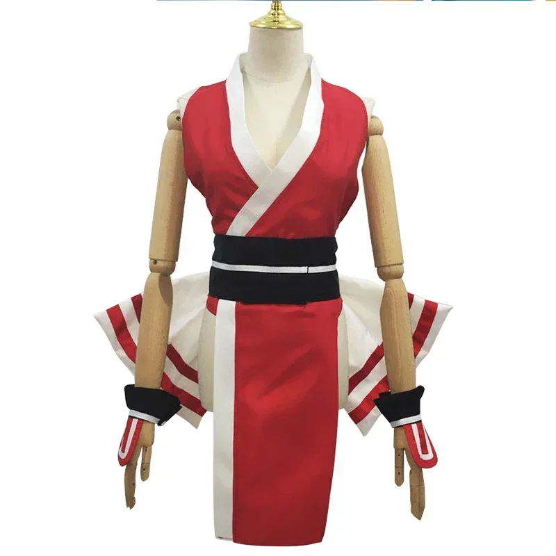 The King Of Fighters Red Dress Mai Shiranui Cosplay Costumes Japanese Anime Sexy Costumes Halloween Party Clothes 2025