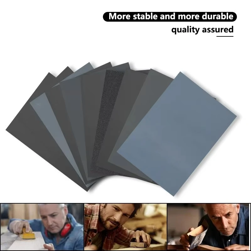 Ham 14pcs 800-3000 grana carta vetrata asciutta bagnata carta vetrata impermeabile 11x9 pollici per carta abrasiva per utensili per lucidatura di metalli in legno