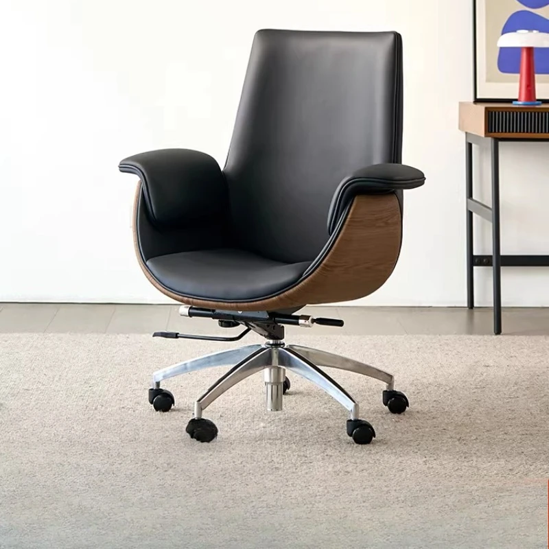 

Medieval retro computer chair, comfortable leather liftable chair