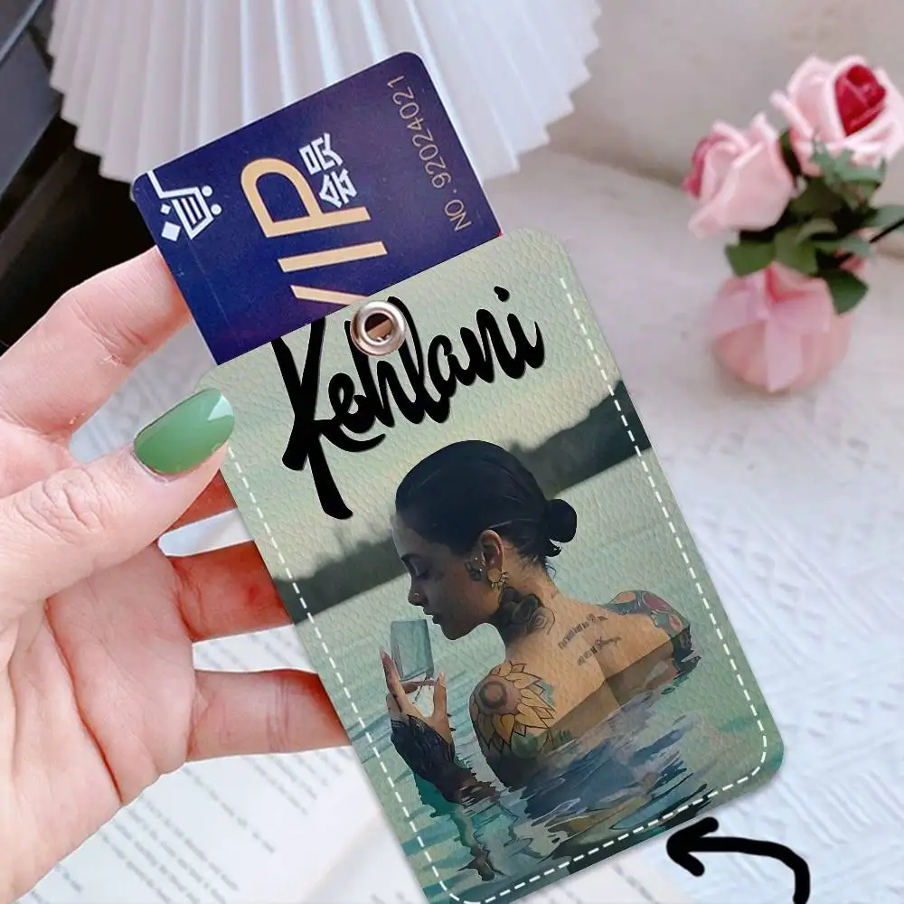K-Kehlani Singer Badge Holder Keychain For Bank Business Work Card Holder Student Card Protective Case Bus Card