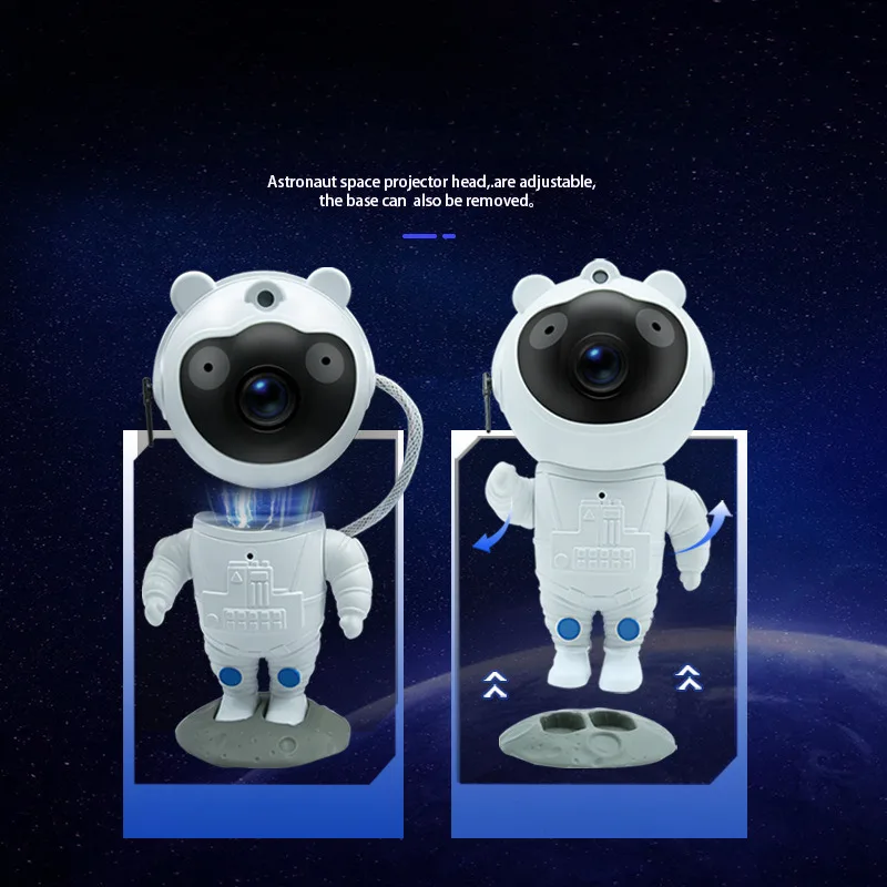 Spaceman Astronaut Starry Sky Light Projector Bedroom Night Light Atmosphere Lamp USB Version For Home Decoration Kids Gift