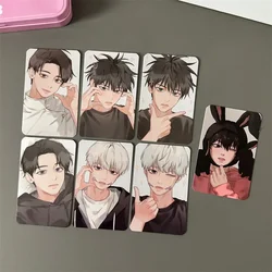 7pcs Cartoon Small Card Homemade Small Card 3 Inch Thickened Laminated Korean Comic Card