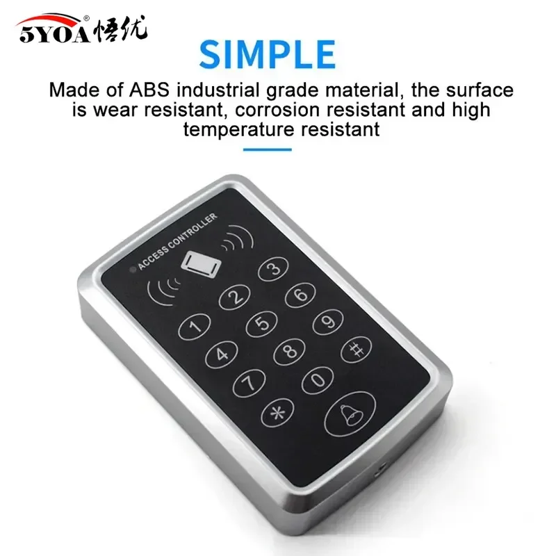 5YOA RFID التحكم في الوصول لوحة المفاتيح 125 كيلو هرتز EM قارئ بطاقات 1000 مستخدم نظام التحكم في الوصول إلى الباب قفل الباب فتاحة نظام لوحة المفاتيح