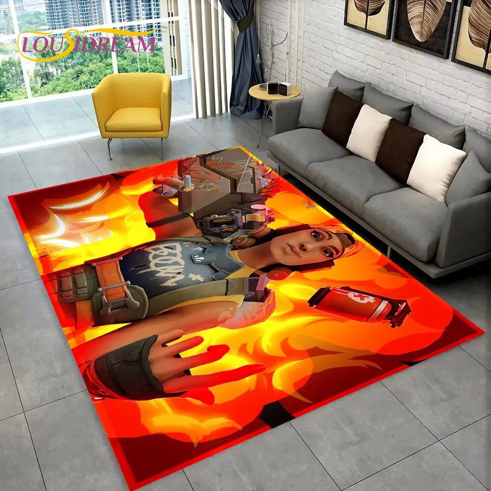 HD Valorant Series Game Gamer Area Rug,Carpet Rug for Home Living Room Bedroom Sofa Doormat Decor,kids Play Non-slip Floor Mat