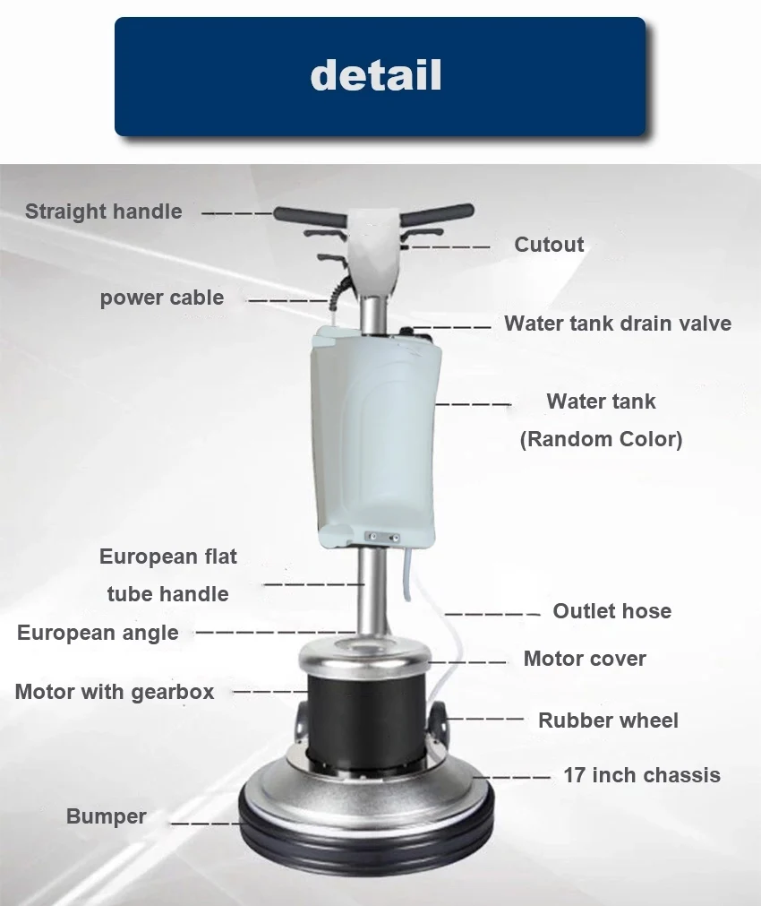 

Floor Polishing Machine Multi Functional for Marble Granite Midstar Concrete Floor Grinder Machine Wet Polishing 124*52*54cm 12A