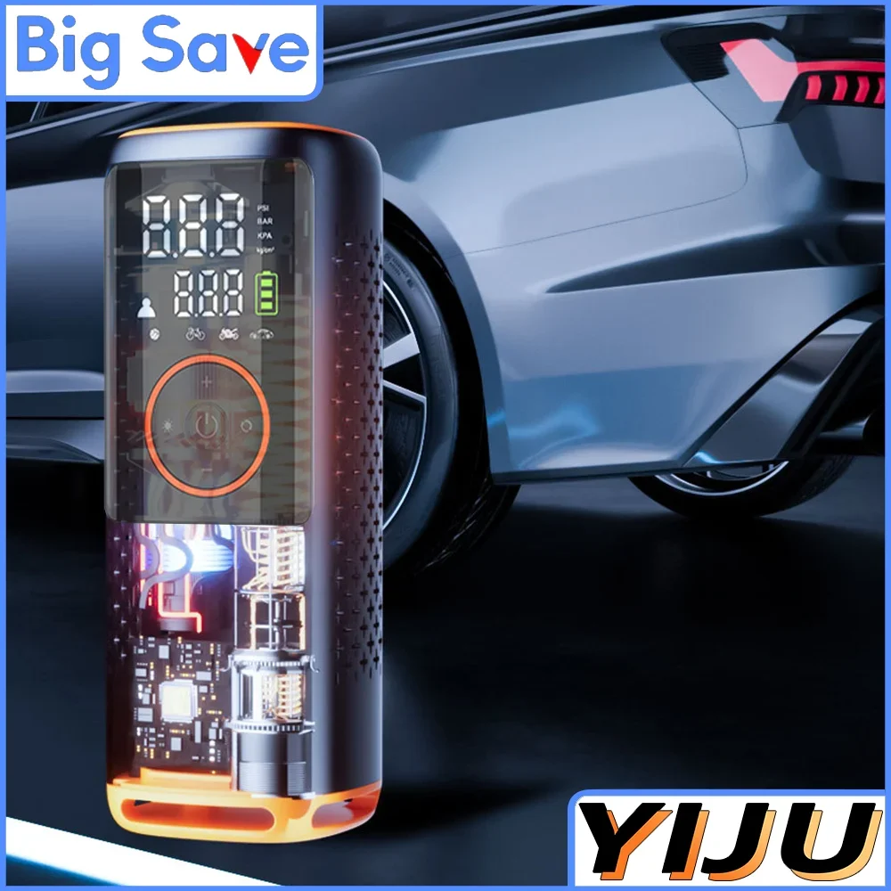 

Портативный насос для накачивания шин, автомобильный насос для накачивания шин с цифровым дисплеем, электрические накачиватели, мини-велосипедный воздушный насос