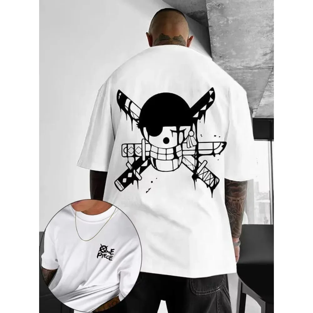 

Цельная мужская футболка Roronoa Zoro, лето-осень, детская футболка с короткими рукавами для мальчиков в стиле ретро, классическая одежда для родителей и детей, весенняя одежда