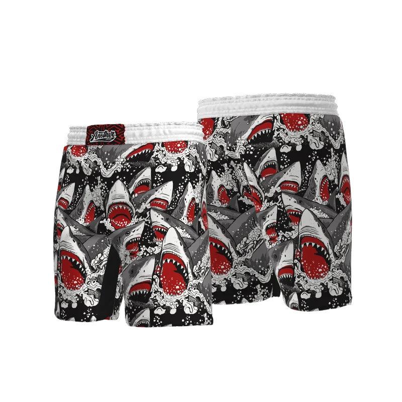 Men Women 4-Way Stretch MMA Fight Shorts High Elastic No Gi BJJ Training Shorts Breathable Martial Arts Muay Thai Boxing Shorts