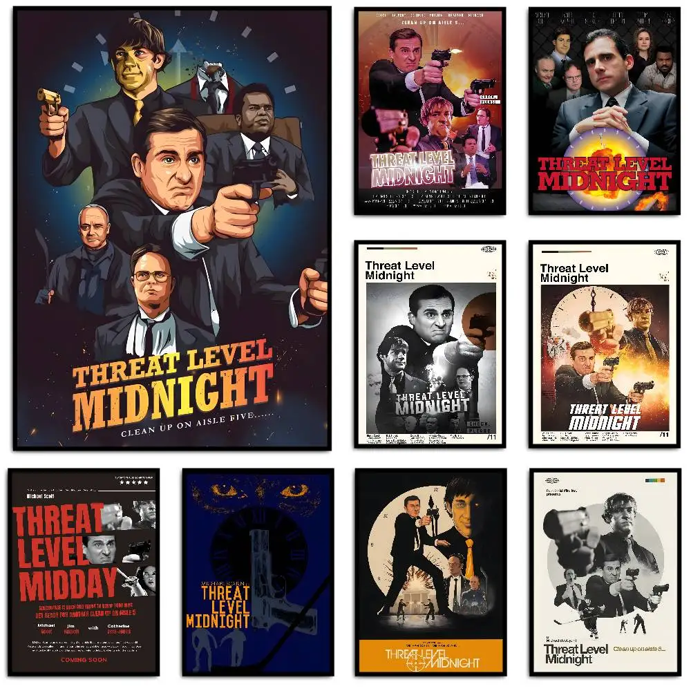 Threat Level Midnight Movie Poster HD art sticky wall waterproof home living room bedroom bar aesthetic decoration