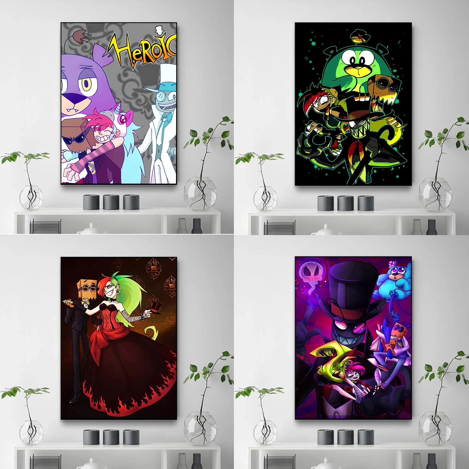 

Villainous Cartoon Poster Home Decorations for the Room Wall Art Decorative Paintings Canvas Decor Posters Decoration Cute Gamer