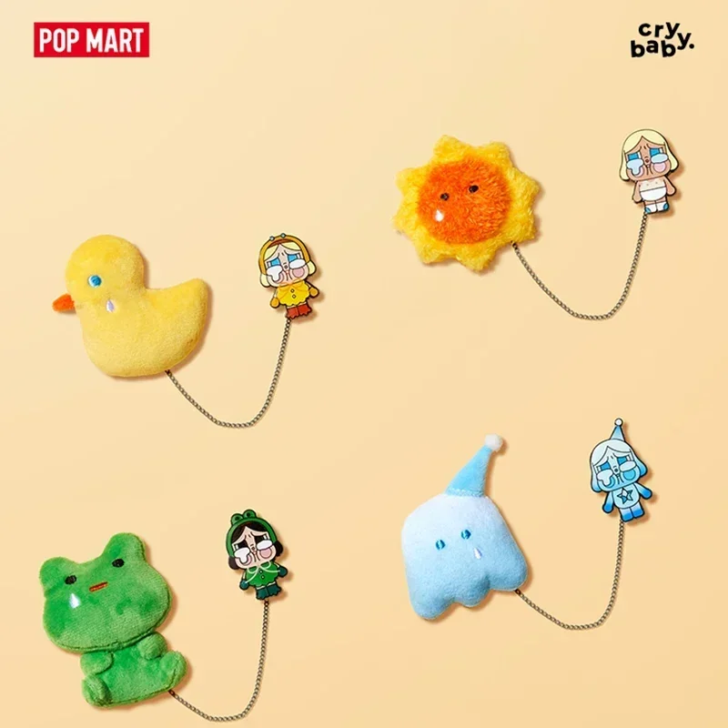 POPMART CRYBABY Crying Again Series Blind Box Plush Badge Guess Bag Mystery Box Doll Cute Figure Ornaments Cute Toy