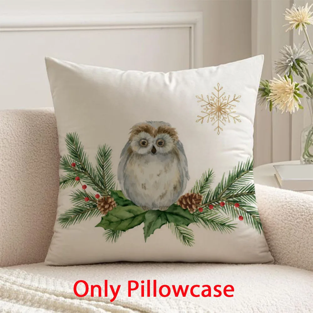 

Christmas Pillow cover winter Merry Christmas decorative 45x45 cushions cover for New Year home decor pillow case