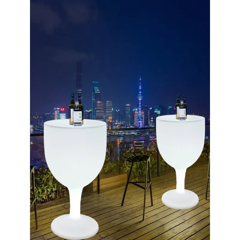 Luminous wine glass booth tall table nightclub stand bar table and chairs outdoor activities drinks coffee table