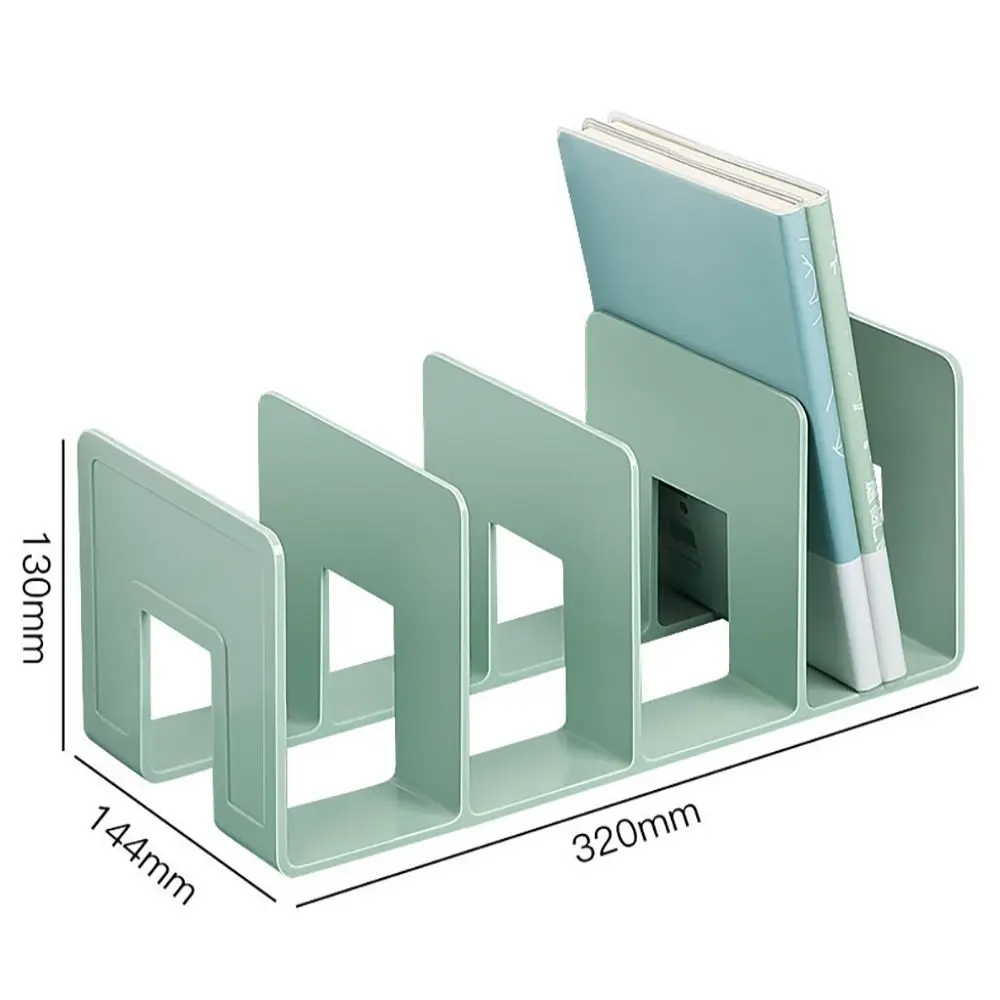 1Pcs Acrylic Desk Organizer 4 Compartment Bag Closet Shelf Divider Bookshelf Tabletop Colorful Four Frames Book Stand