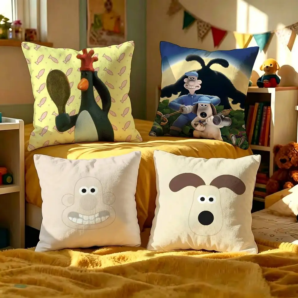 Kawaii W-Wallace And Gromit Anime Personalized Pillow Dust Cover Bedroom Kids Party Decoration Pillowcase Birthday Children Gift