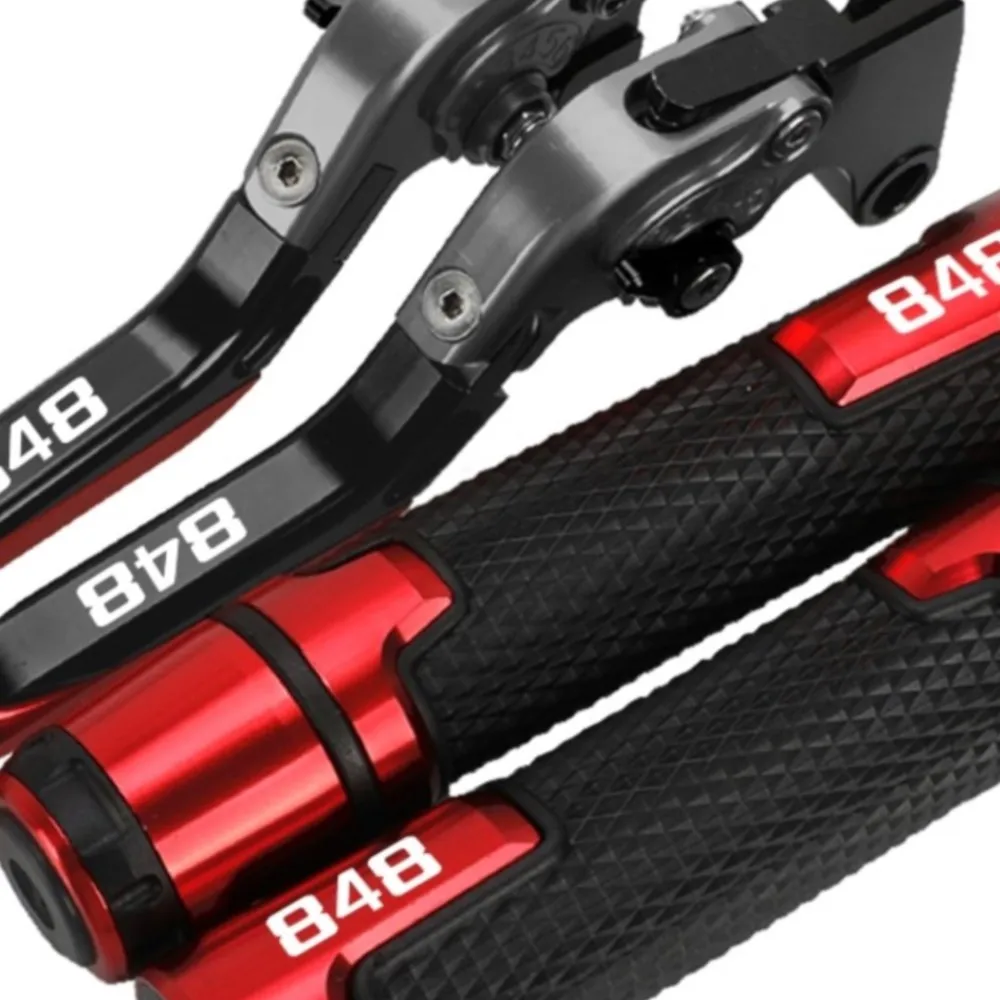 

Motorcycle Accessories Adjustable Brake Clutch Levers Handlebar Grips Ends For Ducati 848 Evo 2007 2008 2009 2010 2011 2012 2013