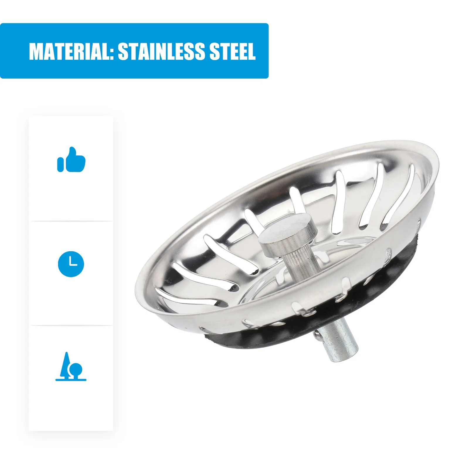 

Stainless Steel Drain Catcher Kitchen Sink Strainer Anti-Clogging Filter Mesh For Food Waste 304 Steel Sink Basket