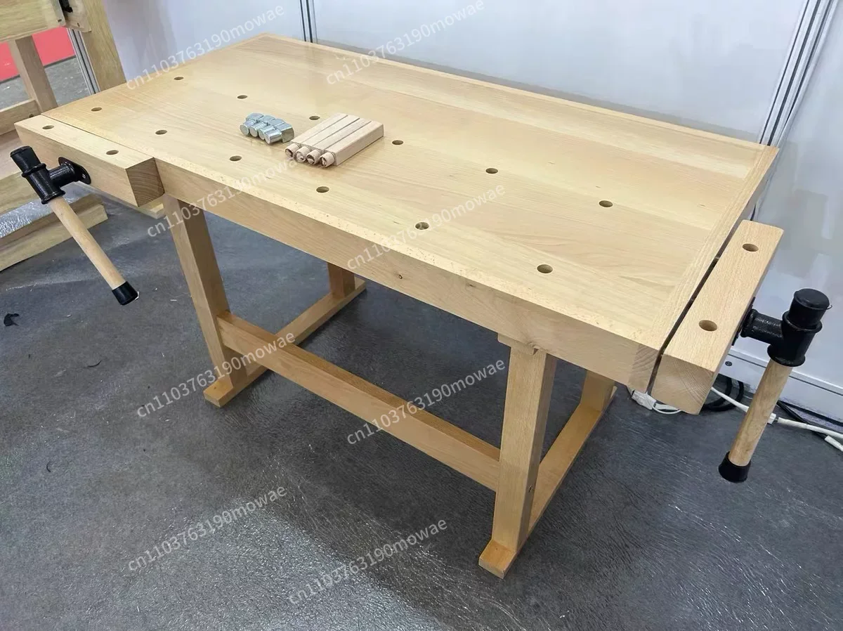 Heavy Working Table, Home Solid Wood Workbench for Woodworking
