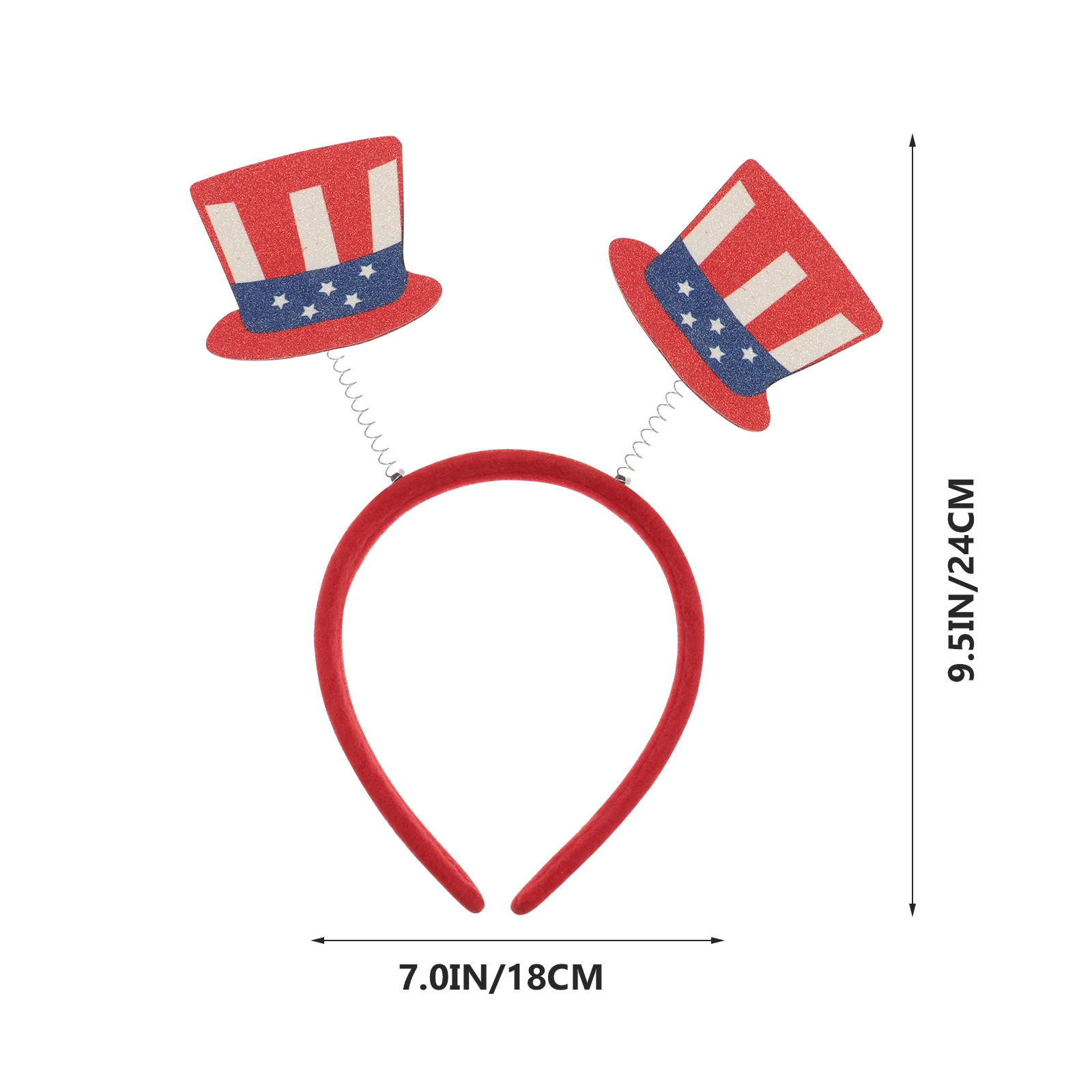 

4pcs Party Hair Hoops Silver Headband Accessories Gathering Wear Headdress Independence Day Patriotic Stars Heart Flag Themed
