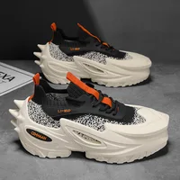 Chaussures pour hommes, chaussures de sport respirantes en mesh pour l'été, chaussures décontractées à semelle épaisse, chaussures de sport d'extérieur augmentant la taille 1